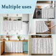 thumbnail image 6 of Gray Florals Cabinet Dishwasher Hidden Curtains, Privacy Closet Door Curtain, Abstract Damask Flowers European Style Adhesive Dust Proof Under Sink Skirt for Bathroom Kitchen 35"x35", 6 of 8