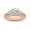Pink, variant on Pompeii 3/4 ct Round Diamond Engagement Ring Setting & Matching Wedding Band (F,VS)