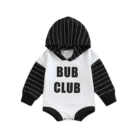 

Glookwis Baby One Piece Bodysuit Cute Onesies Loose Casual Jumpsuit Hooded Buttons Playsuit Romper White 80cm