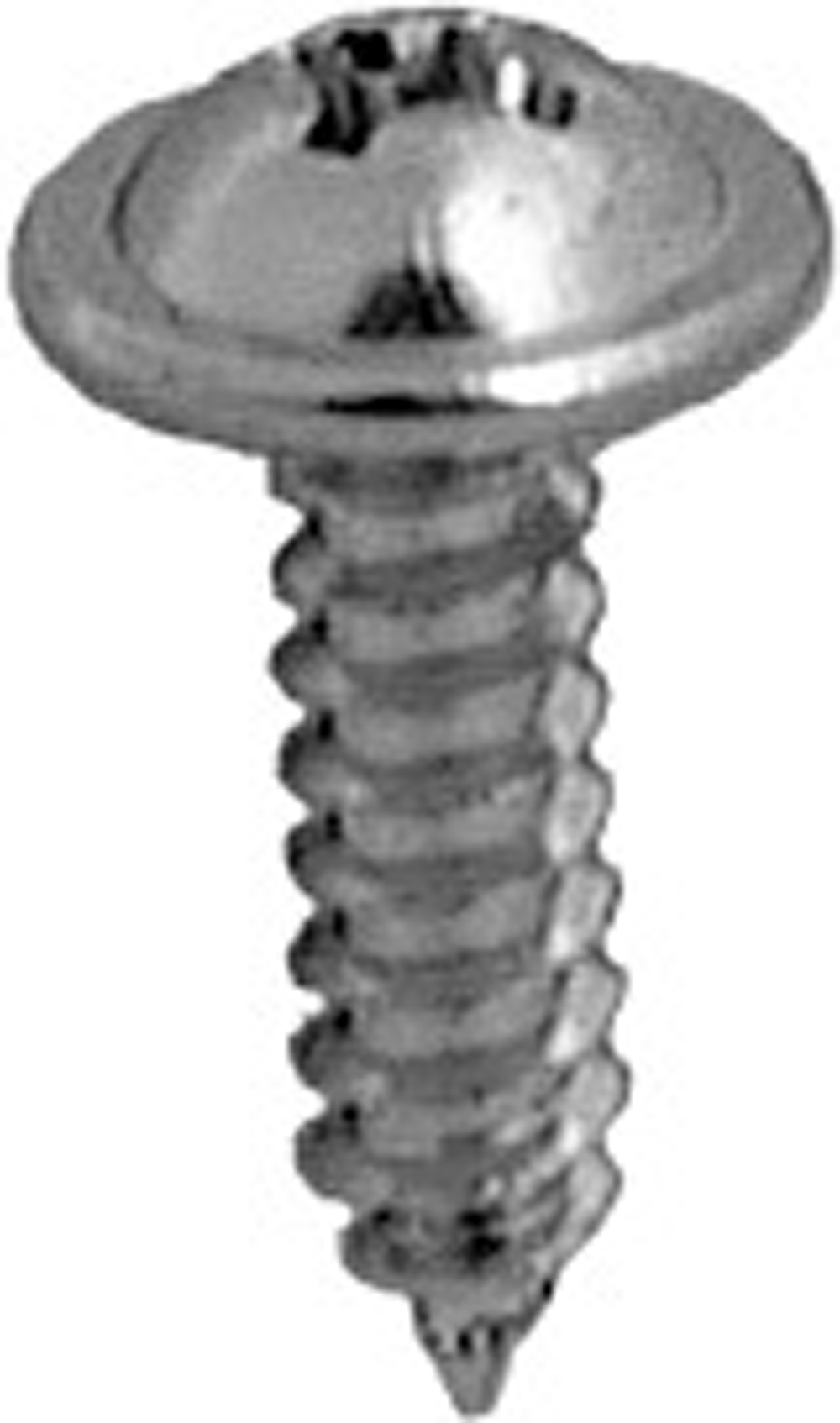100 8 X 5/8" Phillips Round Washer Head Tap Screw Chrome