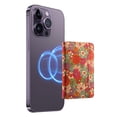 thumbnail image 2 of Dteck Leather Wallet Case for iPhone 12 Pro Max Case with Card Holder 2 in 1 Detachable Back Cover, iPhone 12 Pro Max Magnetic Case Compatible with MagSafe,Red (Floral), 2 of 6