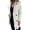Milky White, variant on Women'S Double Breasted Wool Pea Coat Notched Lapel Cable Knit Raglan Sleeve Sweater with Cuff Straps Milky White XL