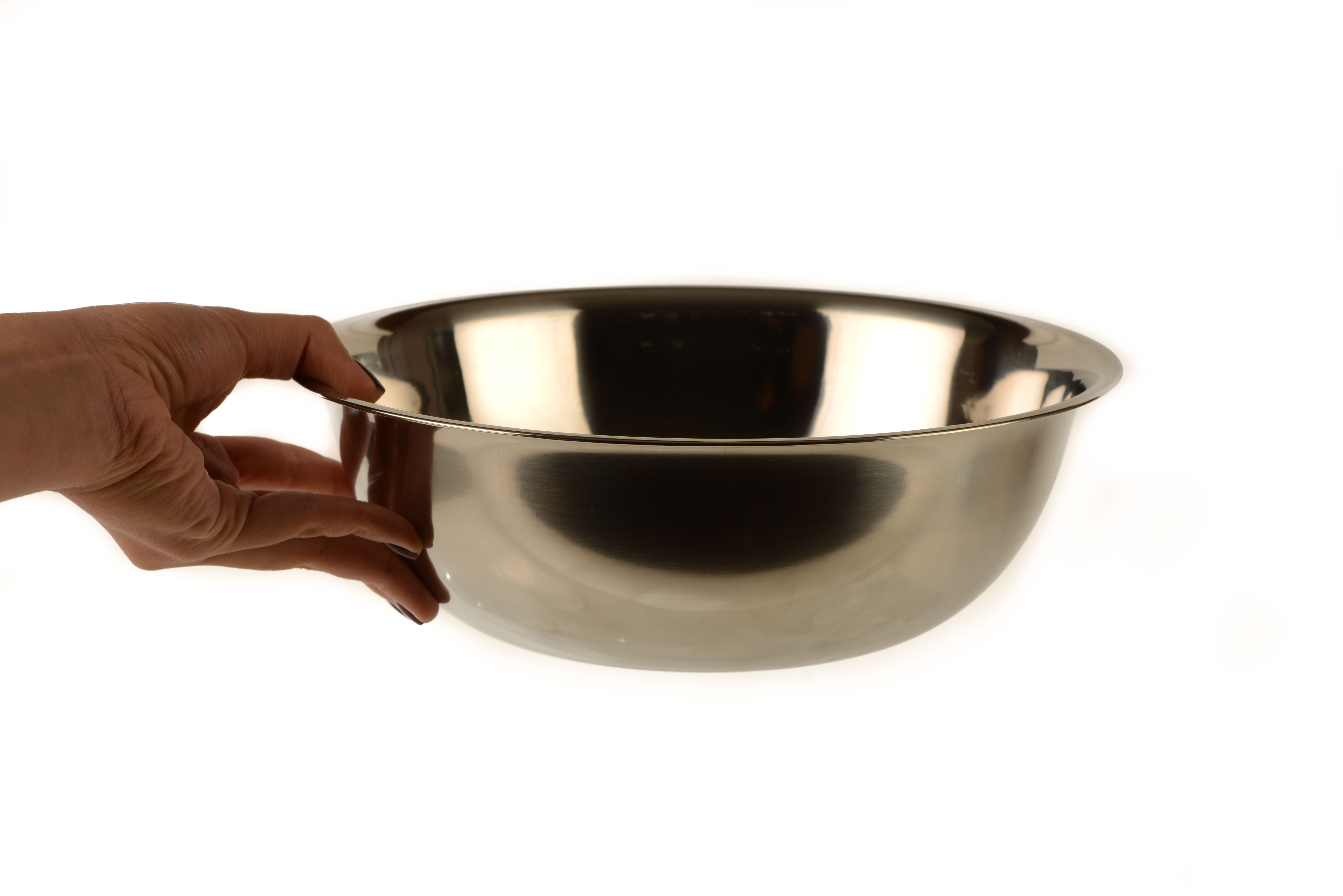 Stainless Steel Mixing Bowl - 18/8 Stainless Steel, Extra Wide Lip,  Weighted Design, Flat Bottom with High Sides, Dishwasher Safe, 12 Quarts