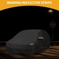 thumbnail image 3 of Unique Bargains All-Weather Waterproof Car Cover - UV-Resistant Outdoor Full Exterior Protection Black with Right Side Zipper Black for Ford Fiesta Sedan 2008-2022, 3 of 5