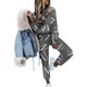 thumbnail image 3 of Conjuntos de chándal de 2 piezas para mujer suéter pantalones conjuntos deportivos informales estampados, 3 of 5