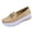 Gold, variant on Rokment Platform Chunky Slip on Loafers Walking Shoes for Women 2026 Spring Fall Vintage Casual Color Block Leather Height Increasing Nursing Non Slip Work Fashion Sneakers Black Size 6.5