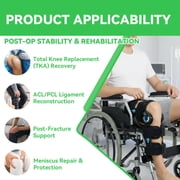 Orthomen Hinged Knee Brace Recovery Immobilization after Surgery, Adjustable Knee Support Orthosis
