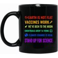 thumbnail image 1 of Earth Is Not Flat Black Mug Ceramic Coffee Mug Coffee Mug,11oz mug, 1 of 6