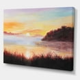 thumbnail image 3 of The Reeds On The Lake In Evening Glow 12 in x 8 in Painting Canvas Art Print, by Designart, 3 of 4