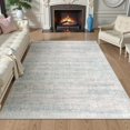 thumbnail image 1 of Light Blue Rugs for Bedroom, 5x7 Distressed Washable Area Rug for Living Room, Stain Resistant Carpet for Dining Room, Soft Non Slip Nursery Carpet Indoor Blue 5' x 7', 1 of 5