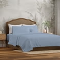 thumbnail image 3 of Purity Home 3-Piece 100% Organic Cotton Percale Bed Sheet Set, Cool & Crisp Bedding, Soft & Breathable, Lightweight, Eco-Friendly, Twin, Light Blue, 3 of 14