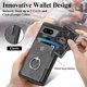 thumbnail image 2 of Funda de cuero compatible con Google Pixel 7a con tarjetero, soporte para anillo y función atril, antiarañazos y a prueba de golpes., 2 of 5