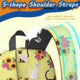 thumbnail image 5 of Multicolor Cat and Flower Yellow Pattern 17" Waterproof Oxford School Backpacks for Teens, S-Shape Padded Straps, for School, Travel, Hiking, Camping, 5 of 5