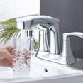 thumbnail image 2 of MAYEERTY 4" 2-Handle Centerset Bathroom Faucet with Pull Out Sprayer, Stainless Steel & Brass, Chrome, 2 of 6