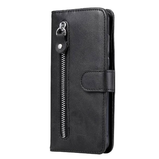 Estuche de Cuero PU con Cierre para Samsung Galaxy A73 5G , Funda Protectora con Billetera y Correa