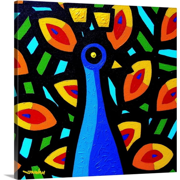Great BIG Canvas | "Peacock III" Canvas Wall Art - 20x20