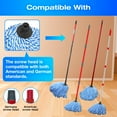 thumbnail image 2 of Cotton String Screw-on Replacement Head Compatible with O-Cedar, Fit All Standard American Threading Mop Handle, Cotton String Mops for Floor Cleaning (2 PCS, Blue), 2 of 8