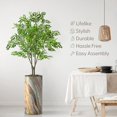 thumbnail image 3 of Artificial Tree in Modern Contemporary Planter, Fake Boxwood Silk Tree for Indoor and Outdoor Home Decoration - 70" Overall Tall (Plant Pot Plus Tree), 3 of 5