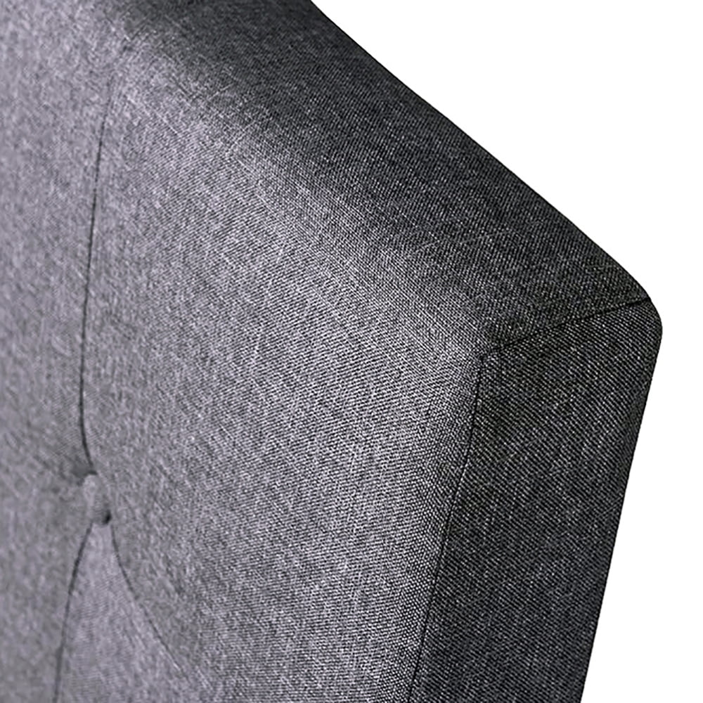 Kepooman Full Size Upholstered Platform Bed Frame with Square Tufted Headboard, Dark Grey Kepooman Full Size Upholstered Platform Bed Frame with Square Tufted Headboard, Dark Grey