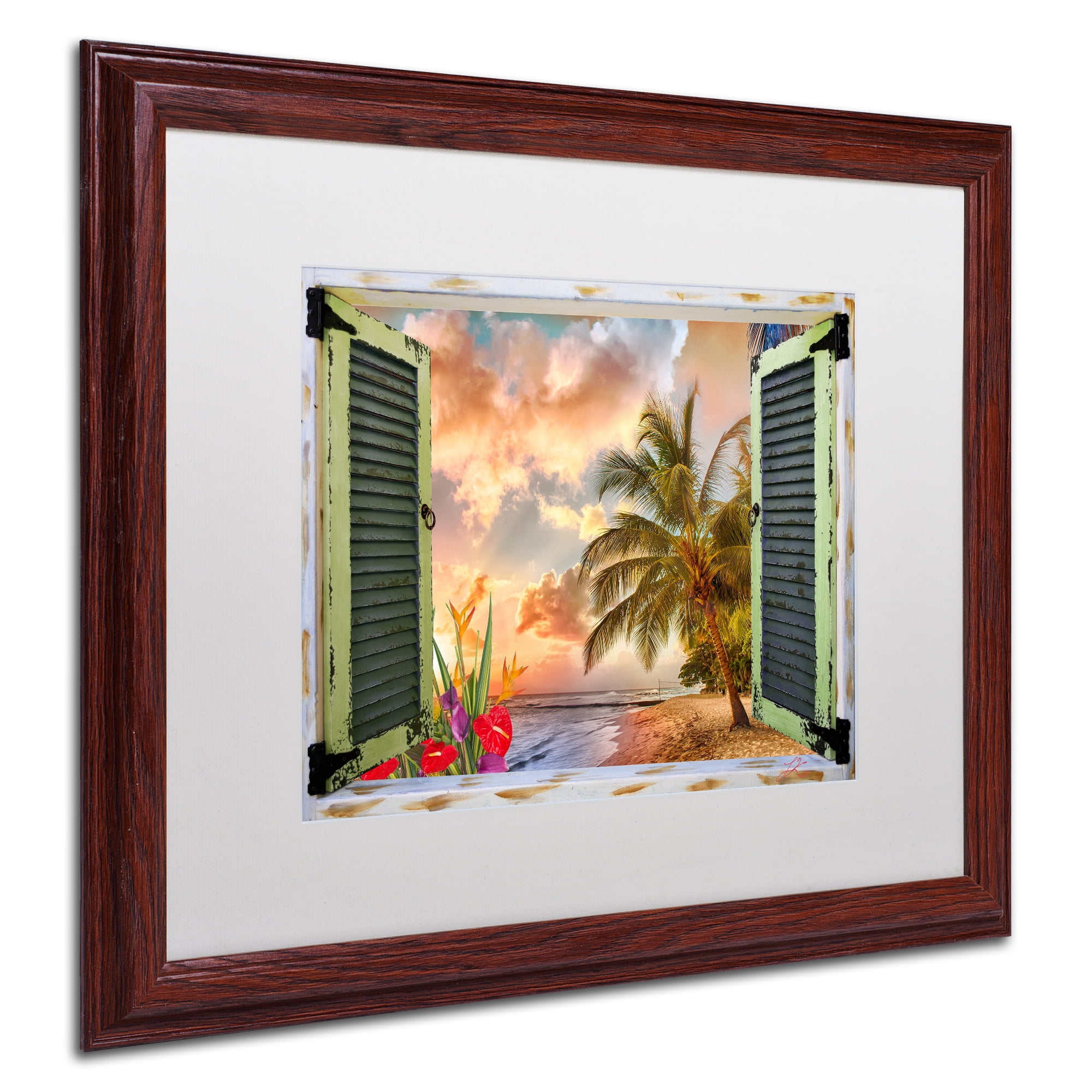 Trademark Fine Art 'Window to Paradise IV' Matted Framed Art by Leo Kelly