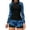 *1-Blue, variant on Women's 2 Piece Long Sleeve Rash Guard Set , Ladies' Tropical Palm Color Block Surfing Swimsuit , Quick Dry Swimming Bathing Suit For Women,Navy,S-XL