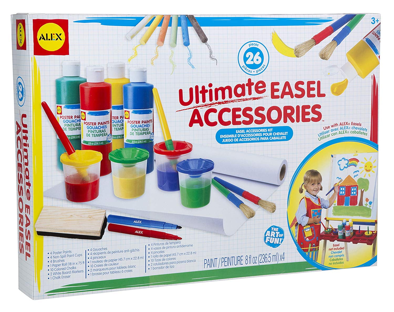 Artist Studio Ultimate Easel Accessories, 26 piece art supply kit goes