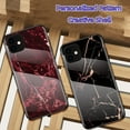 thumbnail image 3 of Marble Motif Stained Glass Phone Case for iPhone 14 13 12 11 Pro Max Plus Mini, Light and Thin Gorgeous Back Cover, Feel Comfortable Protective Shell(Red,13 Mini), 3 of 8