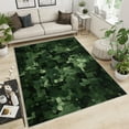 thumbnail image 2 of Green Camouflage Rug, Military Green Area Rug - Non-Slip Washable Rugs for Living Room, Camo Mosaic Indoor Carpet for Dining Room - Military Decor 3x4ft, 2 of 6
