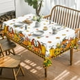 thumbnail image 6 of Fall Tablecloth 60x120 Inch Rectangular, Thanksgiving Autumn Harvest Orange Truck Gnome Pumpkin Buffalo Plaid Table Cover for Party Picnic Dinner Decor, 6 of 6