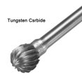 thumbnail image 3 of Uxcell Carbide Burrs Single Cut Rotary Burr File Ball Shape Cutting Burrs with 1/8" Shank 1/4" Head for Die Grinder 4pcs, 3 of 6