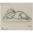thumbnail image 2 of Antoine-Louis Barye 14x12 Gold Ornate Wood Frame and Double Matted Museum Art Print Titled - Tiger Devouring a Gavial (19th Century), 2 of 4