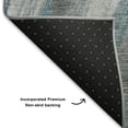 thumbnail image 5 of Addison Rugs Mayfield Premium Machine Washable Transitional Swirls Teal Rectangle Rug, 9' X 12' Machine Washable Transitional Swirls Teal Oversized Sherpa Throw Blanket, 5 of 6