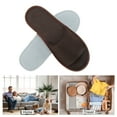 thumbnail image 4 of Unique Bargains 1 Pair Disposable Slippers Foldable Breathable Mesh Hotel Slippers Coffee Color, 4 of 5