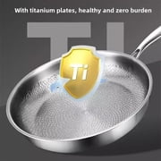 Titanium Pro Pan, Titanium Hammered Pan Pro with Lid - Durable Scratch-Resistant Non-Stick Frying Pans, Healthy Cookware, Induction Compatible (28cm (11.02in))