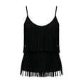 thumbnail image 5 of Women's Solid Tassel Pullover Western Style Tank Top, Summer Casual, 5 of 5