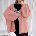thumbnail image 5 of 2025 Fall Winter Women's Fashion Oversized Cardigan Knit Sweaters Long Lantern Sleeve Casual Open Front Lightweight Outwear, 5 of 9