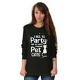 thumbnail image 5 of Cat Loving Introverts Funny Party Women's Long Sleeve T Shirt Brisco Brands S, 5 of 5