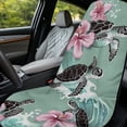 thumbnail image 3 of Xixirimido Car Towel Seat Covers Multifunctional Towel for Gym Outdoor Sport, Picnic, Beach, Pet Travel, Non-Slip Washable Car Seat Protector, Hibiscus Sea Turtle Waves, 2 Pack, 3 of 8