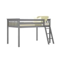 thumbnail image 3 of Max & Lily Twin Loft Bed, Solid Wood Loft Bed with Ladder for Kids, Grey, 3 of 3