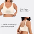 thumbnail image 5 of Women's Adjustable Pull And Drop Large Size Underwear Women's Gathering Sports Bra Without Steel Rings Women Bra Push up Womens Padded Bras Womens Comfort Bras Womens Bras Underwire Pads for Sports, 5 of 6