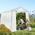 thumbnail image 3 of Meetleisure 6.9 FT x 8.5 FT x 7.2 FT Pop-up Outdoor PVC Greenhouse, White, 3 of 7