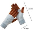 thumbnail image 2 of Guantes de invierno con pantalla táctil con estampado de flores para mantener el calor para mujeres y hombres, 2 of 5