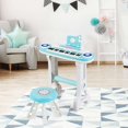 thumbnail image 2 of Costway 37-Key Kids Piano Keyboard Playset Electronic Organ Light Blue, 2 of 10