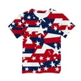thumbnail image 2 of Cethrio 4th of July T-shirts for Boy, Short Sleeve Crewneck Casual Summer Graphic Tees Multicolor Size 10-12, 2 of 4