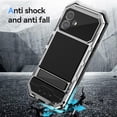 thumbnail image 7 of Dteck for iPhone 16 Plus Case with Built-in Screen Protector, Metal Heavy Duty Full Body Protective Case with Kickstand, Military Grade Shockproof Rugged Case for iPhone 16 Plus,Silver, 7 of 7