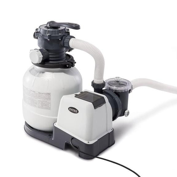 Intex 26645EG 2100 GPH Above Ground Pool Sand Filter Pump with Automatic Timer