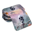 thumbnail image 4 of Kdxio Mist Sunflower Skull for Double Compartment Pen Case Oxford Organizer with Zipper Pockets for Students Artists, 4 of 7