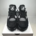 thumbnail image 2 of Sz 4Y-14 N I-K-E A i r-Jor-dan 4 IV Retro White Thunder Black FQ8213-001/FQ8138-001, 2 of 5