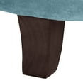 thumbnail image 5 of Button Tufted Velvet Upholstered Wooden Ottoman with Hidden Storage Blue and Brown- Saltoro Sherpi, 5 of 11