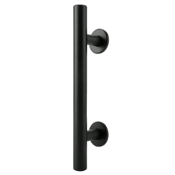 Home Hardware Cabet Barn Door Hardware Kit 33×9×5 Black Heavy Duty Carbon Steel Sliding Barn Door Closet Pull Handle Wooden Gate Hardware